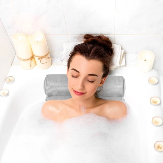 Goedkoop ⌛ ForDig Luxe Badkussen Met Zuignappen – Nekkussen Bad Anti Slip – Badkussens Voor In Bad / Jacuzzi – Hoofdsteun Bad - Grijs ???? 7 Goedkoop ⌛ ForDig Luxe Badkussen Met Zuignappen – Nekkussen Bad Anti Slip – Badkussens Voor In Bad / Jacuzzi – Hoofdsteun Bad - Grijs ???? - Afbeelding 7