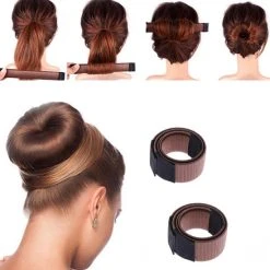 Goedkoopste ???? Merkloos 2x Knot Maker - Maak De Perfecte Haarknot - Bun Maker - Lichtbruin ❤️