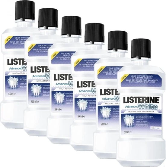 Promo ✨ Listerine Advanced White Mondwater | Voordeelpakket | 6 X 500ML | Frisse Mondwater Voor Witte Tanden | Megavoordeelverpakking ???? 2 Promo ✨ Listerine Advanced White Mondwater | Voordeelpakket | 6 X 500ML | Frisse Mondwater Voor Witte Tanden | Megavoordeelverpakking ???? - Afbeelding 2