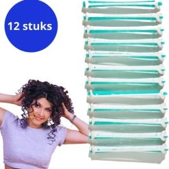 Nieuw ???? BeautyFit Permanentwikkels 12 Stuks - Heatless Curls - Haarrollers - Krulspelden - Krullen Zonder Hitte - Wave Formers - Krullers Blauw - Black Friday 2022 Deals - Schoencadeautjes - Sinterklaas Cadeautjes - Kerstcadeau - Kerst Cadeau ????