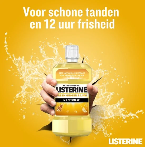 Goedkoopste ???? LISTERINE Fresh Ginger & Lime Mondwater, Met Gember- En Limoenextract, Mondspoeling Zonder Alcohol, Voor Een Frisse Adem, 3 X 500 Ml ???? 3 Goedkoopste ???? LISTERINE Fresh Ginger & Lime Mondwater, Met Gember- En Limoenextract, Mondspoeling Zonder Alcohol, Voor Een Frisse Adem, 3 X 500 Ml ???? - Afbeelding 3