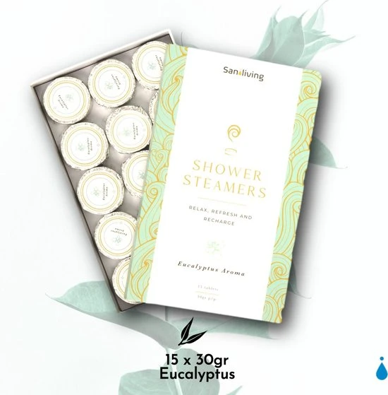 Beste Pirce ???? Saniliving Eucalyptus Bruisballen Voor Douche 15 Stuks - Shower Steamer Met Etherische Olie - Natuurlijk En Dierproefvrij ???? 10 Beste Pirce ???? Saniliving Eucalyptus Bruisballen Voor Douche 15 Stuks - Shower Steamer Met Etherische Olie - Natuurlijk En Dierproefvrij ???? - Afbeelding 10