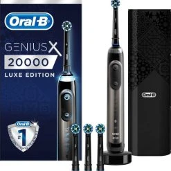 Promo ???? Oral B Oral-B Genius X 20000 - Luxe Edition Antracietgrijs - Elektrische Tandenborstel - 1 Handvat En 4 Opzetborstels ????