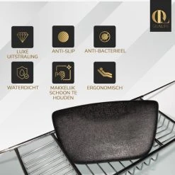 Begroting ???? QuaLife Badkussen Zwart Met Gratis Bruisbal - Luxe Nekkussen Bad - Hoofdsteun Spa En Jacuzzi - Orthopedisch Hoofd Kussen Met Zuignappen - Waterdicht - Schuimrubber ???? -Weleda Shop 550x561 1