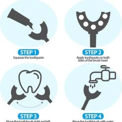 Beste Verkoop ???? Belenthi Tandenborstel Kind Met Zuignap-Handtandenborstel Voor Kinderen-2 Tot 12 Jaar-Zachte Silliconen-Baby Tandenborstel-Tandenborstel Baby En Peuter - U-Vormig - 360 Graden-Bijtringen-peutertandenborstel-U Vorm ⭐ -Weleda Shop 550x561 5