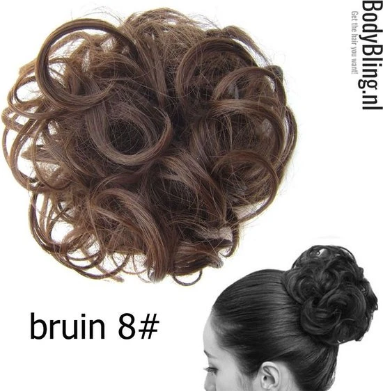 Groothandel ???? Haar Wrap, Brazilian Hairextensions Knotje Bruin 8# ???? 2 Groothandel ???? Haar Wrap, Brazilian Hairextensions Knotje Bruin 8# ???? - Afbeelding 2