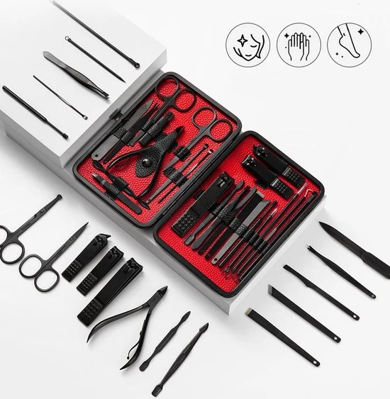 Beste deal ???? Royal WM Professionele Manicure Set - 23 Delig - Pedicure - Pedicure Set - Nagelknipper - Pincet - Puisten Verwijderaar ???? 3 Beste deal ???? Royal WM Professionele Manicure Set - 23 Delig - Pedicure - Pedicure Set - Nagelknipper - Pincet - Puisten Verwijderaar ???? - Afbeelding 3