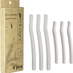 Flash-uitverkoop ???? INTER-ESQUE Wenkbrauw Mesje - Eyebrow Razor - Dermaplaning - Scheermesjes Gezicht - Wenkbrauw Scheermesje Van Tarwestro - 6 Stuks 3x Groot + 3x Klein ????