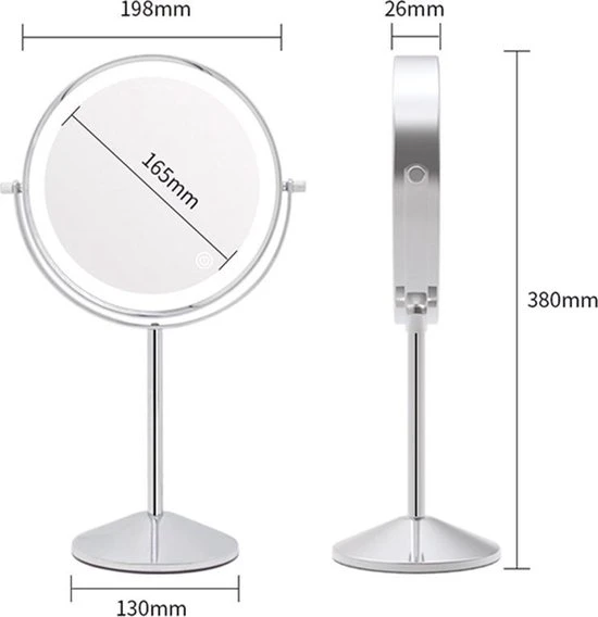 Groothandel ???? Soome Valo - Make Up Spiegel – USB Oplaadbaar - 10X Vergroting - 360 Graden Draaibaar - Dim Functie - Make Up Spiegel Met Verlichting ✨ 6 Groothandel ???? Soome Valo - Make Up Spiegel – USB Oplaadbaar - 10X Vergroting - 360 Graden Draaibaar - Dim Functie - Make Up Spiegel Met Verlichting ✨ - Afbeelding 6