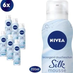 Coupon ???? NIVEA Silk Mousse Crème Soft - 6 X 200 Ml - Voordeelverpakking - DoucheSchuim ❤️