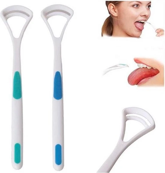 Gloednieuw ???? *** 2 Stuks Tongschraper - Tong Reiniger - Cleaning - Schone Tong - Van Heble® *** ???? 1 Gloednieuw ???? *** 2 Stuks Tongschraper - Tong Reiniger - Cleaning - Schone Tong - Van Heble® *** ????