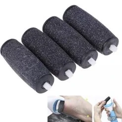 Promo ✨ Merkloos 4X Voor Scholl Voetvijl - 4Stuks- Navulling Velvet Smooth - Extra Grof - Voetvijl - Zwart ????