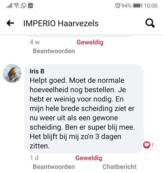 Beste recensies van ???? IMPERIO Premium Haarvezels Donkerbruin - Kaalheid Mannen - Alopecia Vrouwen - 100% Onzichtbaar ???? 6 Beste recensies van ???? IMPERIO Premium Haarvezels Donkerbruin - Kaalheid Mannen - Alopecia Vrouwen - 100% Onzichtbaar ???? - Afbeelding 6