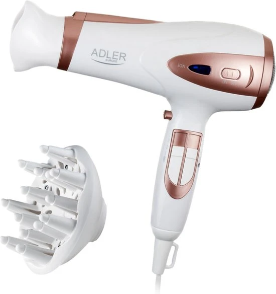 Coupon ???? Adler Fohn - Haardroger - Fohn Met Diffuser - Haarfohn - 2400W - WIT ✨ 1 Coupon ???? Adler Fohn - Haardroger - Fohn Met Diffuser - Haarfohn - 2400W - WIT ✨