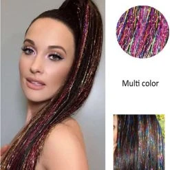 Begroting ✔️ Merkloos Glitter Haarextensions - Festival Haar Glitter - Haarglitter - Glitter Hair Tinsel - Glitter Extensions - Gezien Op TikTok - 100 Stuks - Kies Je Favoriete Kleur - Haarsieraad - Multi ⌛