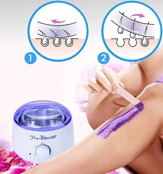 Korting ???? A&K Verwarmde Wax Ontharingsapparaat - Inclusief 4x100g Hars Beans + 40 Sticks - Harsapparaat - Heater Wax Hair Remover - Zwart ✔️ 4 Korting ???? A&K Verwarmde Wax Ontharingsapparaat - Inclusief 4x100g Hars Beans + 40 Sticks - Harsapparaat - Heater Wax Hair Remover - Zwart ✔️ - Afbeelding 4