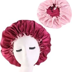 Beste recensies van ???? Afabs® Rode Satijnen Slaapmuts / Hair Bonnet / Haar Bonnet Van Satijn / Satin Bonnet / Afro Nachtmuts Voor Slapen ????