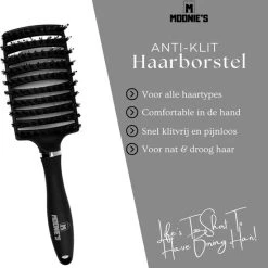Top 10 ???? MOONIE'S® Anti-Klit Haarborstel - Met Luxe Handvat - Haarborstel - Curved - Föhn Haarborstel - Zwart ???? -Weleda Shop 550x594 2