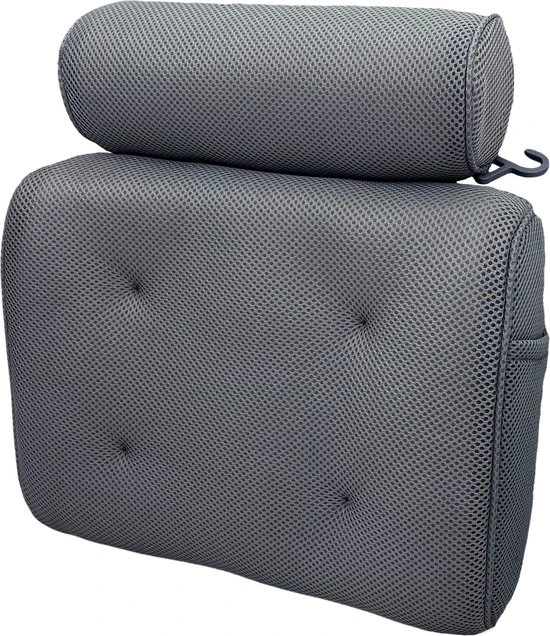 Beste Verkoop ???? House Of Essentials Luxe Spa Badkussen Grijs - Orthopedisch Spa Kussen Voor Rug/Schouders/Nek - 6 Anti Slip Zuignappen - Ergonomisch Design - Hoofdkussen Voor In Bad - Inclusief Loofah Scrub Spons ❤️ 2 Beste Verkoop ???? House Of Essentials Luxe Spa Badkussen Grijs - Orthopedisch Spa Kussen Voor Rug/Schouders/Nek - 6 Anti Slip Zuignappen - Ergonomisch Design - Hoofdkussen Voor In Bad - Inclusief Loofah Scrub Spons ❤️ - Afbeelding 2