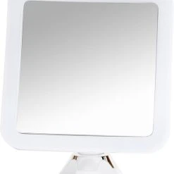 Begroting ???? Sworks Vergroot Make Up En Scheer Spiegel Met LED Verlichting Vierkant - 10x Vegroting En Natuurlijk Licht Voor Cosmetica/Scheren/Epileren - 360° Graden Verstelbare Zuignap En Wandbevestiging ????