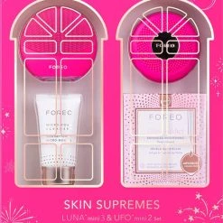Flash-uitverkoop ???? FOREO LUNA Mini 3 + UFO Mini 2 + Micro-Foam Cleanser 20 Ml + 6 UFO Geactiveerde Maskers Skin Supremes Holiday Set ????