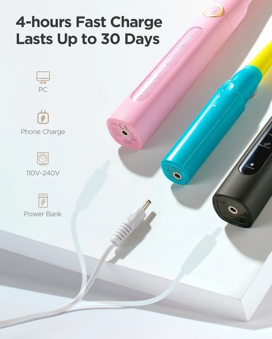 Kopen ❤️ Fairywill Elektrische Tandenborstel - Familie Set - 3 Stuks - Met 10 Opzetstukken ???? 3 Kopen ❤️ Fairywill Elektrische Tandenborstel - Familie Set - 3 Stuks - Met 10 Opzetstukken ???? - Afbeelding 3