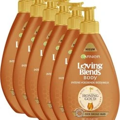 Nieuw ???? Garnier Loving Blends Body Honing Goud Bodymilk - 6 X 250ml - Voordeelverpakking ????
