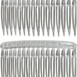 Groothandel ???? Hair Haarspeld Haarkammen Basic Recht Transparant - Opsteekkammen 8cm Grove Tand ????
