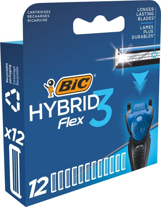 Begroting ???? BIC Hybrid 3 Flex Scheermesjes Voor Mannen - 12 Navulmesjes - Product Van Het Jaar 2022 - Geen Houder ✔️ 3 Begroting ???? BIC Hybrid 3 Flex Scheermesjes Voor Mannen - 12 Navulmesjes - Product Van Het Jaar 2022 - Geen Houder ✔️ - Afbeelding 3