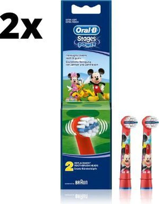 Goedkoop ???? Oral B Oral-B Stages Power Kids Opzetborstels - Mickey Mouse - 2 X 2 Stuks - Voordeelverpakking ???? 1 Goedkoop ???? Oral B Oral-B Stages Power Kids Opzetborstels - Mickey Mouse - 2 X 2 Stuks - Voordeelverpakking ????