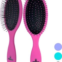 Coupon ???? MOONIE'S® Anti-Klit Haarborstel - Haarborstel - Haarkam - Rond - Roze ⭐