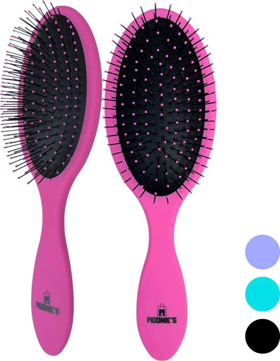 Coupon ???? MOONIE'S® Anti-Klit Haarborstel - Haarborstel - Haarkam - Rond - Roze ⭐ 1 Coupon ???? MOONIE'S® Anti-Klit Haarborstel - Haarborstel - Haarkam - Rond - Roze ⭐