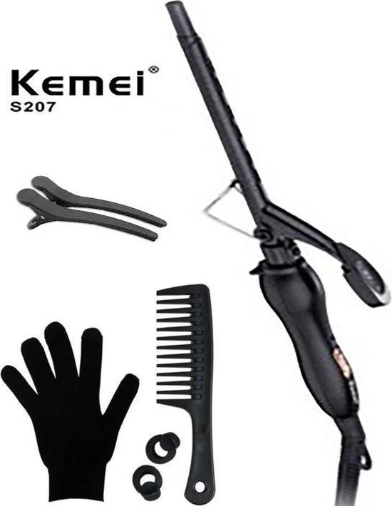 Flash-uitverkoop ???? Kemei S207 – Krultang Geschikt Voor Alle Haartypes - Ultra Dun - Zwart ???? 2 Flash-uitverkoop ???? Kemei S207 – Krultang Geschikt Voor Alle Haartypes - Ultra Dun - Zwart ???? - Afbeelding 2
