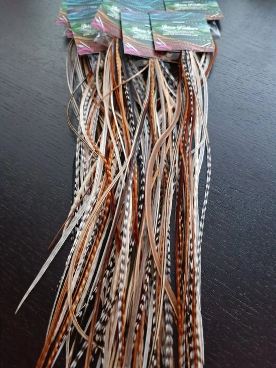 Groothandel ???? Merkloos 1 Set Van 20 Ibiza Feather Extensions XL 23cm T/m 32cm Dun Natuur β 2 Groothandel ???? Merkloos 1 Set Van 20 Ibiza Feather Extensions XL 23cm T/m 32cm Dun Natuur β - Afbeelding 2