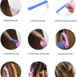 Gloednieuw ✔️ Merkloos Krulspelden - Haarrollers - Hair Curler - Volledige Set - Oranje - Roze ❤️ -Weleda Shop 550x742 3