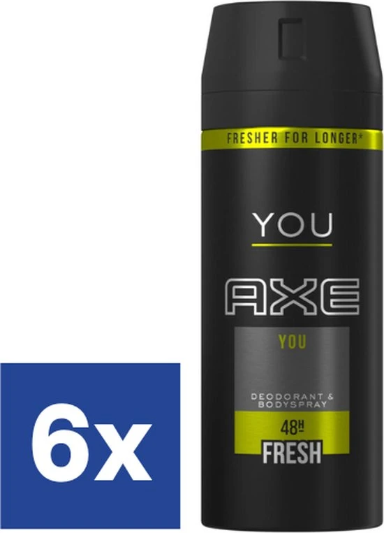 Begroting ???? Axe You Bodyspray Deodorant - 6 X 150 Ml - Voordeelverpakking ???? 1 Begroting ???? Axe You Bodyspray Deodorant - 6 X 150 Ml - Voordeelverpakking ????