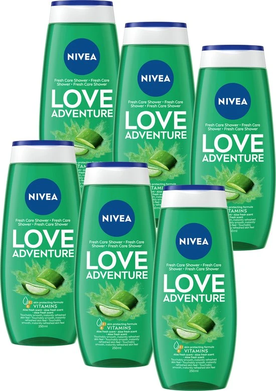 Beste deal ❤️ NIVEA Love Adventure Douchegel - Met Aloë Vera - Voordeelverpakking - 6 X 250ml ???? 1 Beste deal ❤️ NIVEA Love Adventure Douchegel - Met Aloë Vera - Voordeelverpakking - 6 X 250ml ????