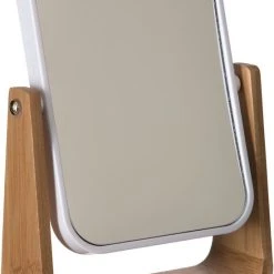 Beste recensies van ???? Merkloos Decopatent® - Staande 360° Makeup Spiegel - Scheerspiegel - Badkamerspiegel - Glas Spiegel Achterkant 3x Vergrotend - Wit Bamboe ???? -Weleda Shop 550x795