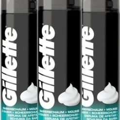 Flash-uitverkoop ✨ Gillette Gilette Scheerschuim Gevoelige Huid - Sensitive Skin - 3 Stuks Voordeelverpakking - 3x 200ml ✔️